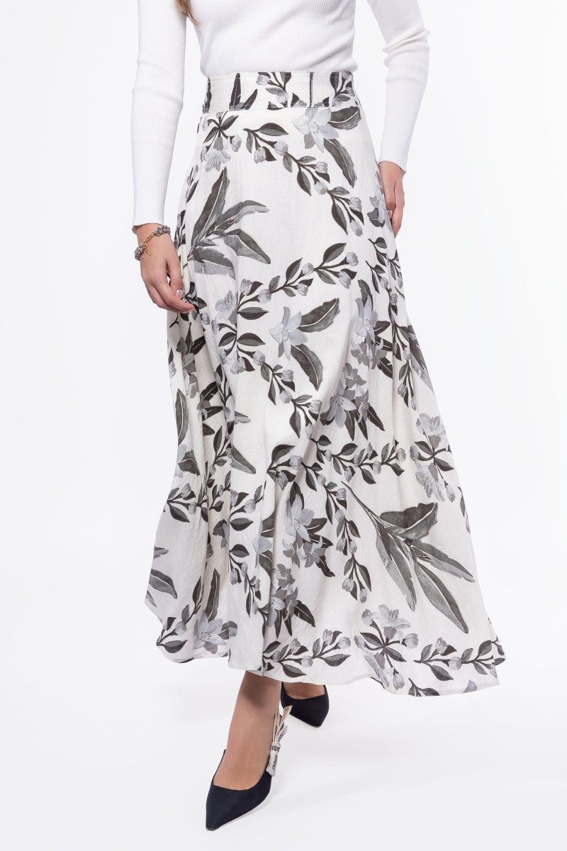 Ella Skirt 38" (White/Black)