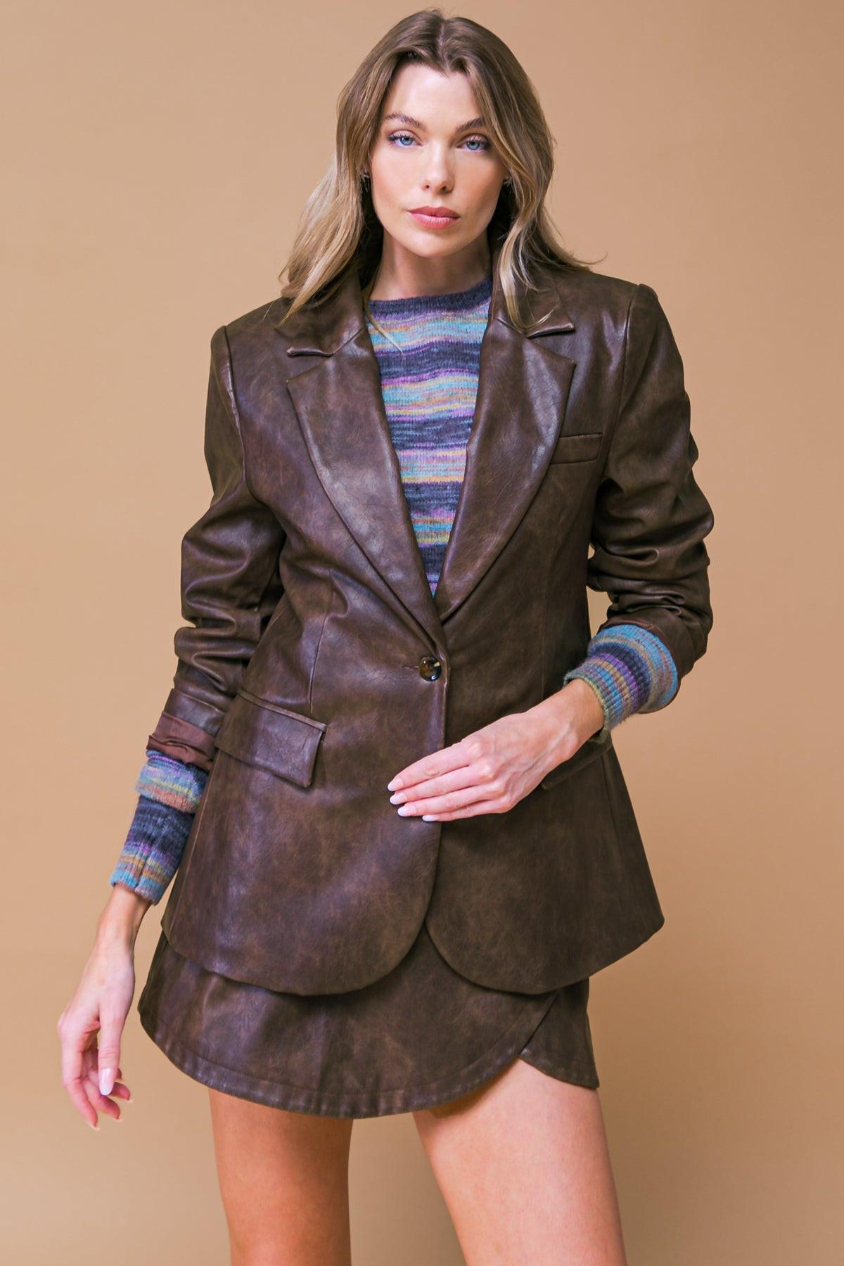 EXCEPTIONAL LOOK FAUX BLAZER