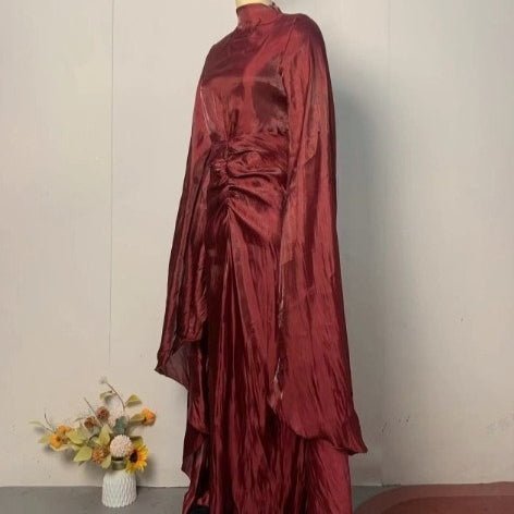 Fitted Waist Maxi Dress(MS285)