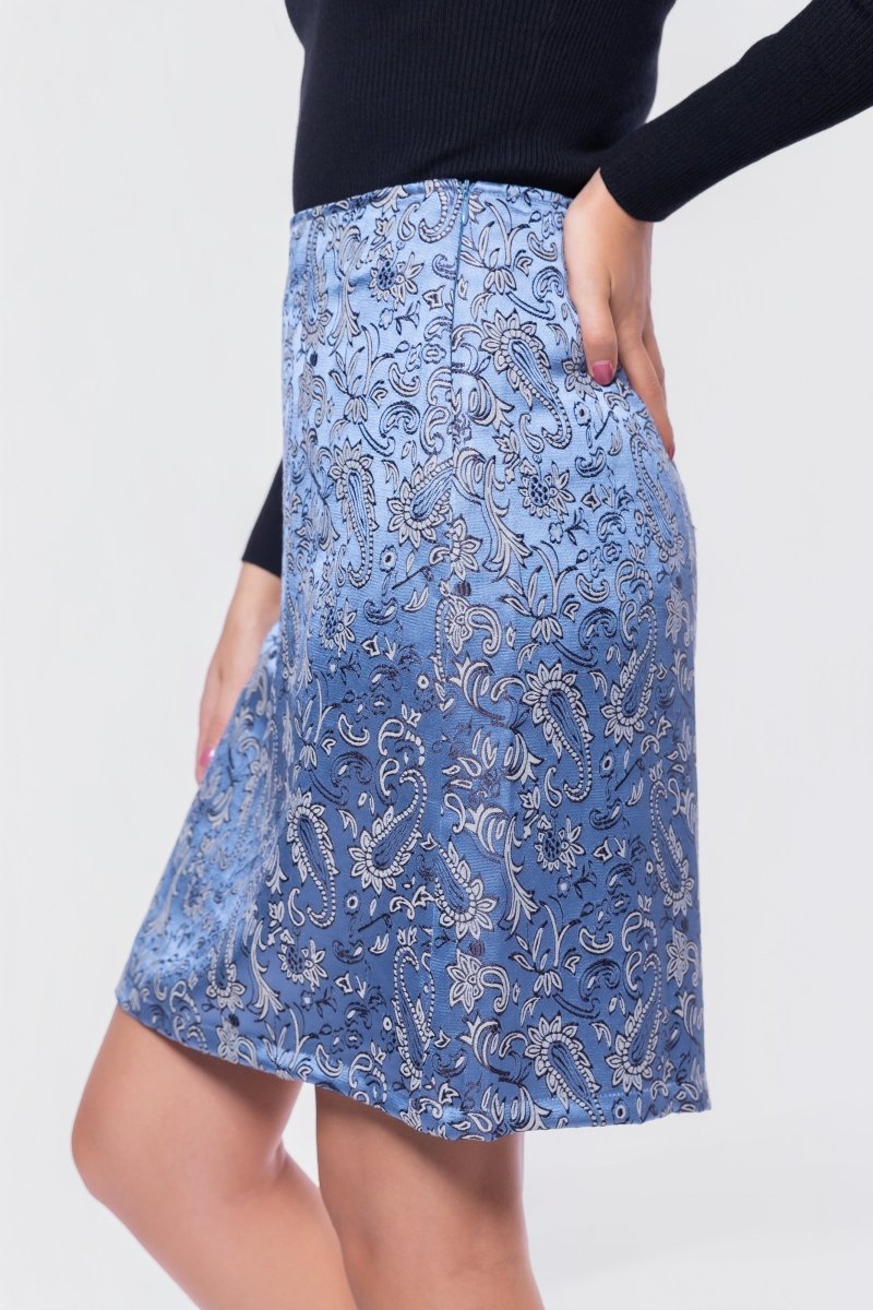 Hannah Skirt (Blue Pattern)