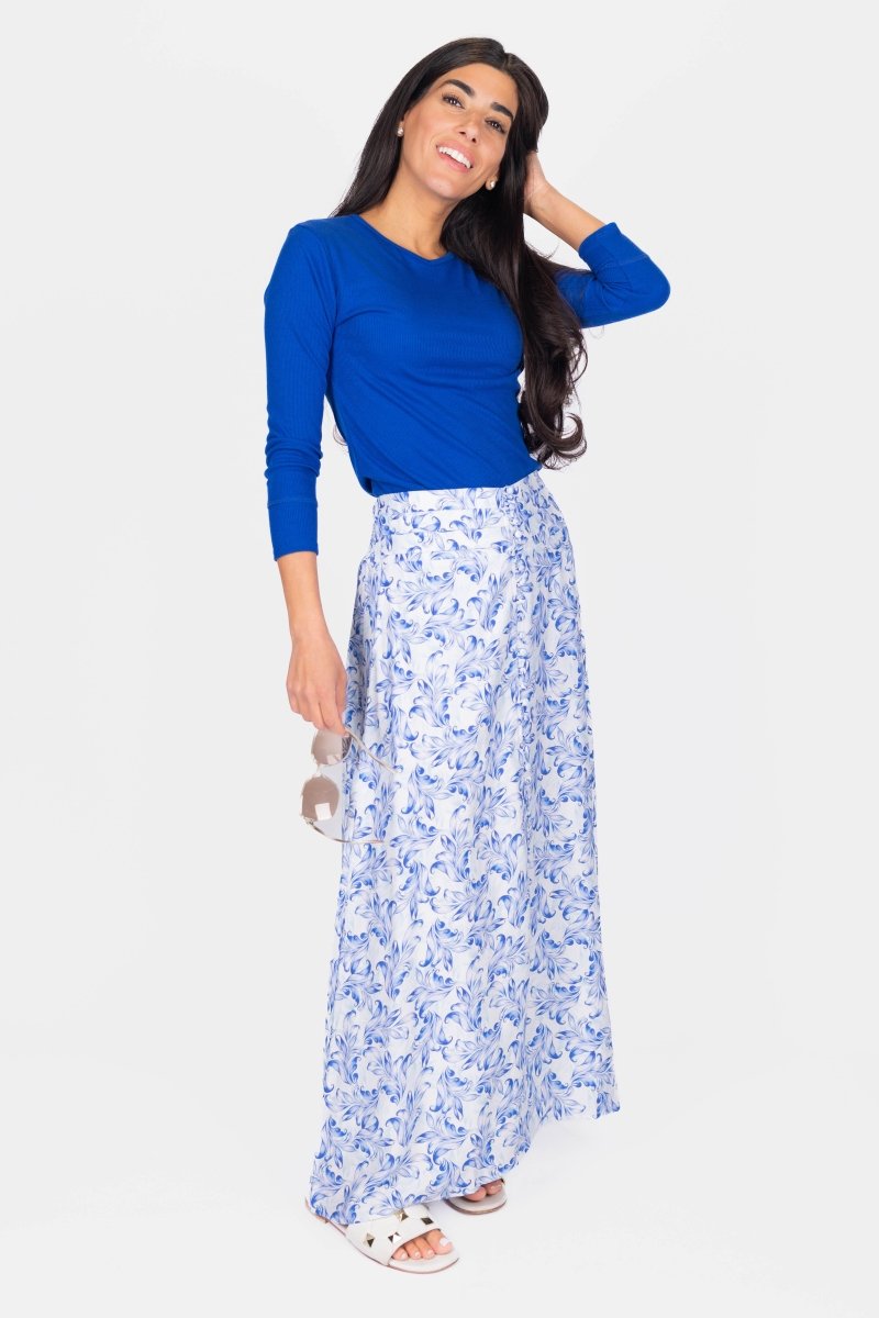 Josephine Skirt (Blue/White)