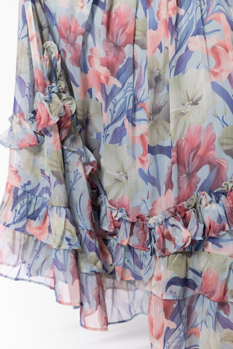 Kalina Skirt (Light Blue Pattern)