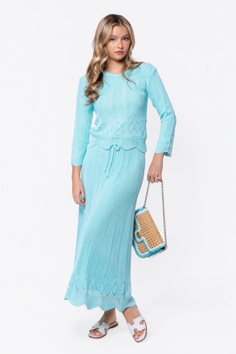 Kelly Top (Aqua Blue)