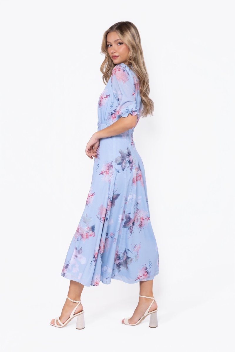 Lana Dress (Blue Pattern)