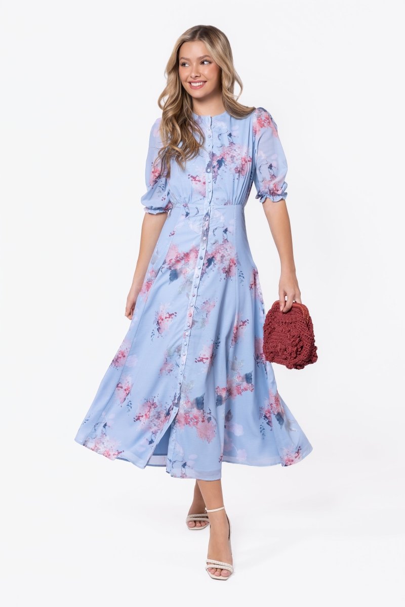 Lana Dress (Blue Pattern)