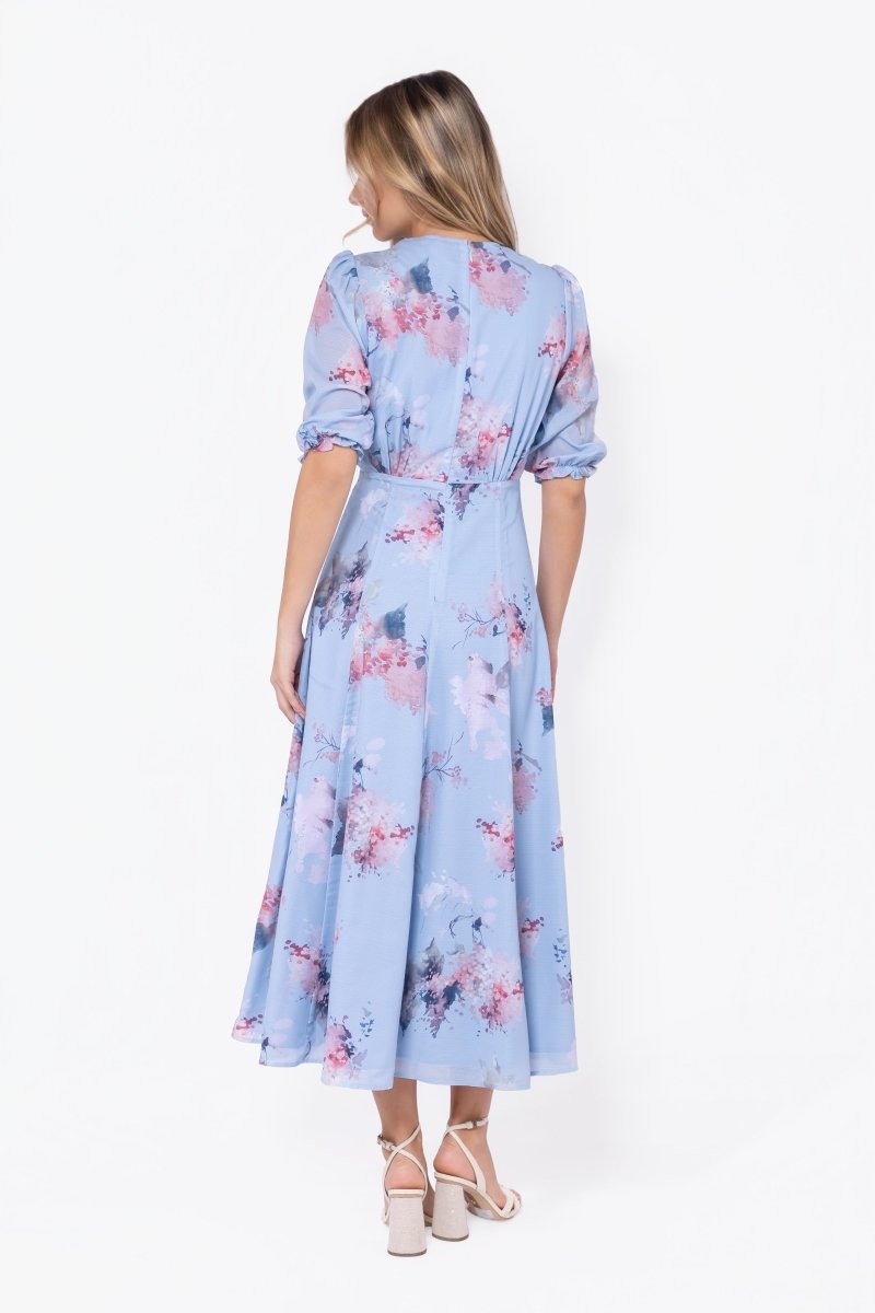 Lana Dress (Blue Pattern)
