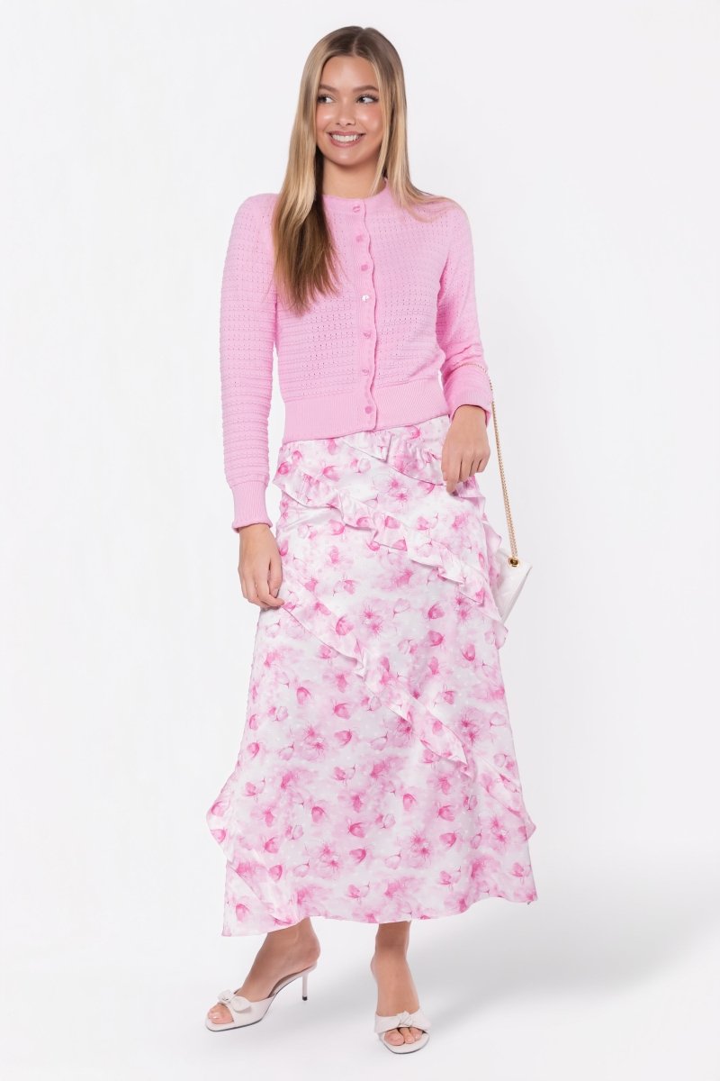 Laurel Skirt (White/Pink)