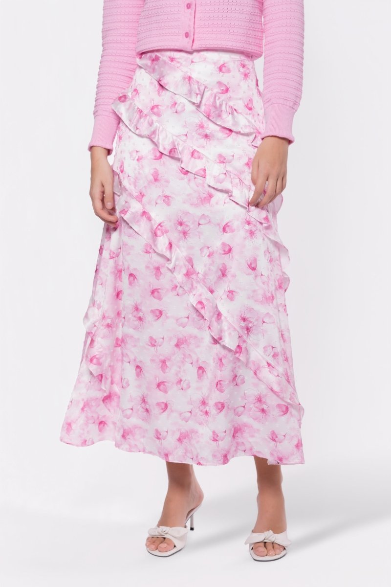 Laurel Skirt (White/Pink)