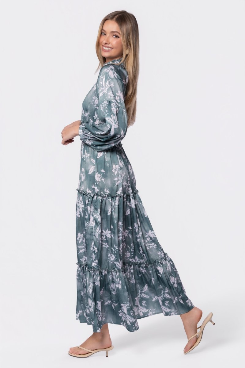 Leslie Dress (Green Pattern)