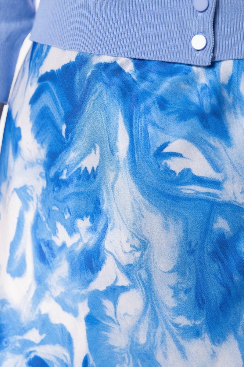 Lisa Skirt (Blue Pattern)