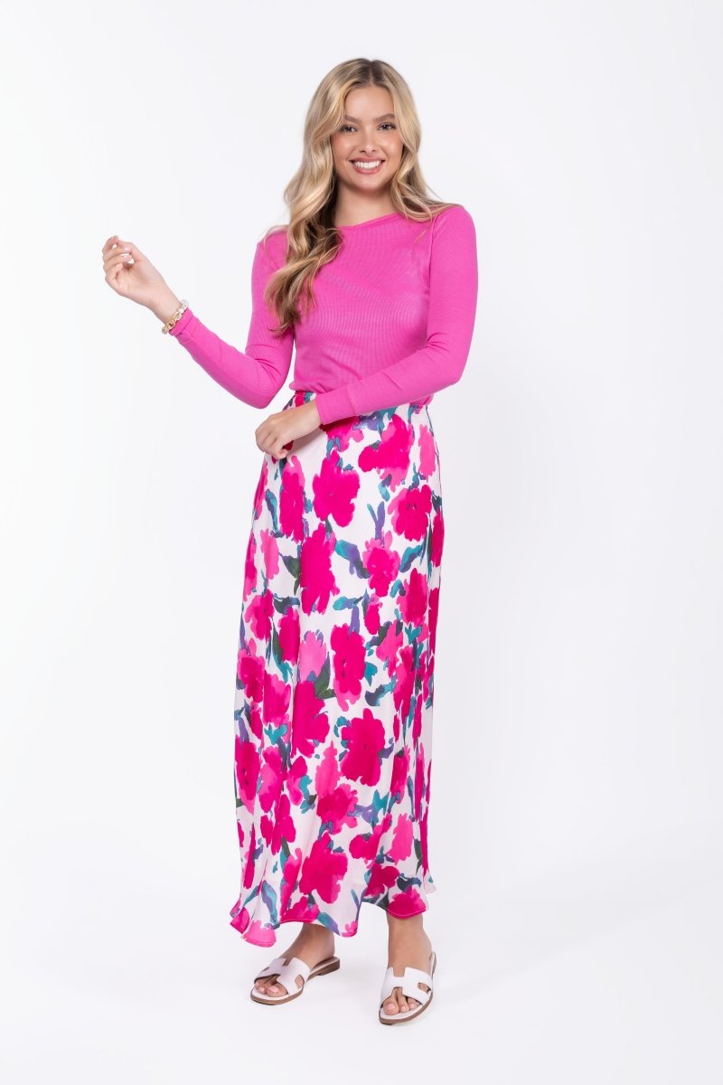Lisa Skirt (Fuchsia/Green)