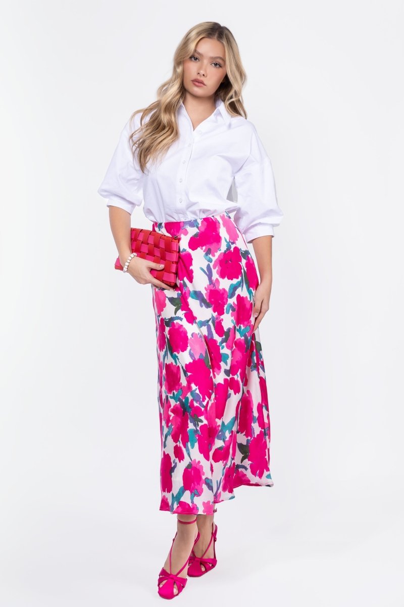 Lisa Skirt (Fuchsia/Green)