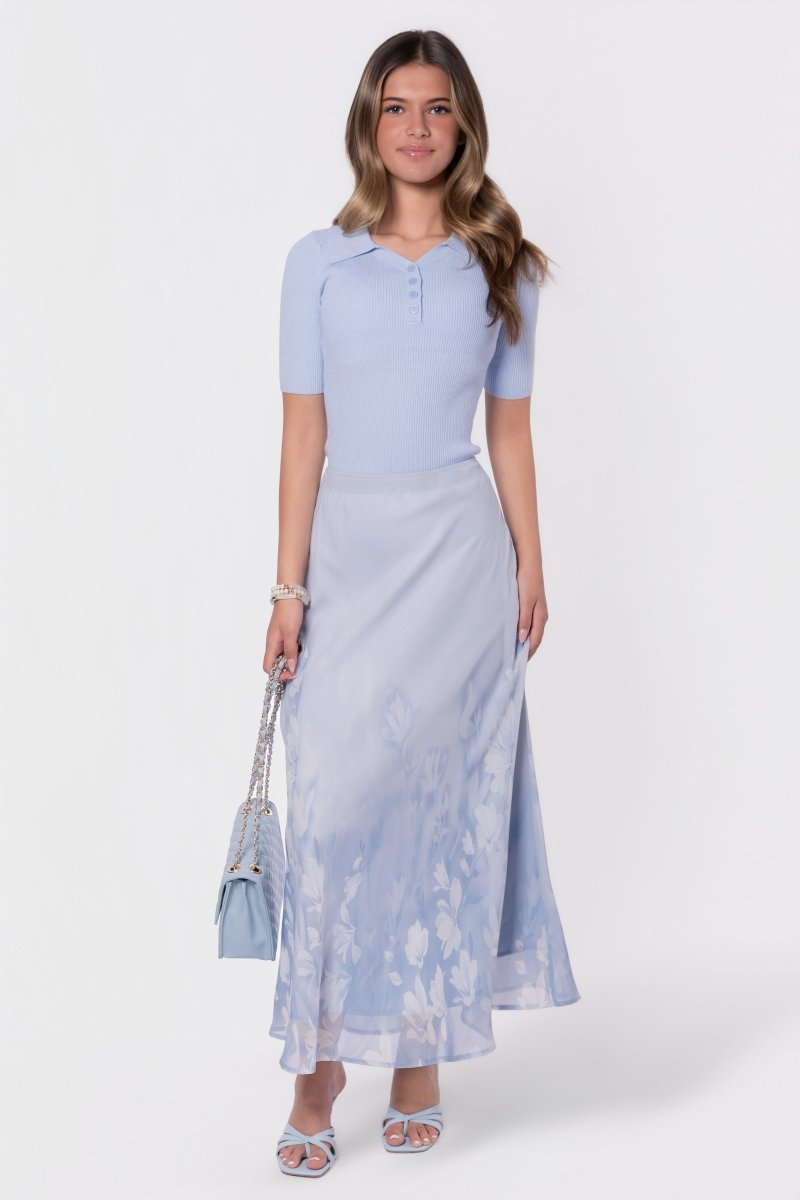 Lisa Skirt (Light Blue Flower)