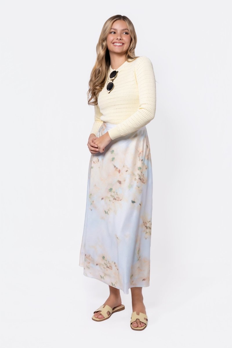 Lisa Skirt (Light Green/Beige)