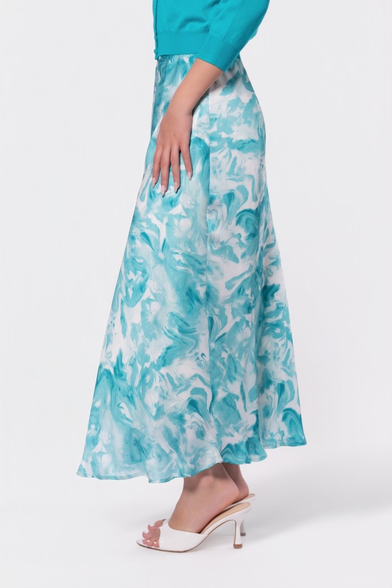 Lisa Skirt (Teal Green Pattern)