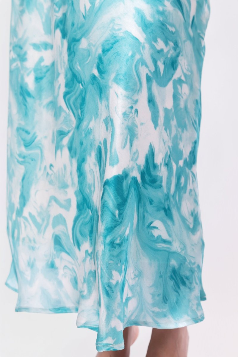Lisa Skirt (Teal Green Pattern)