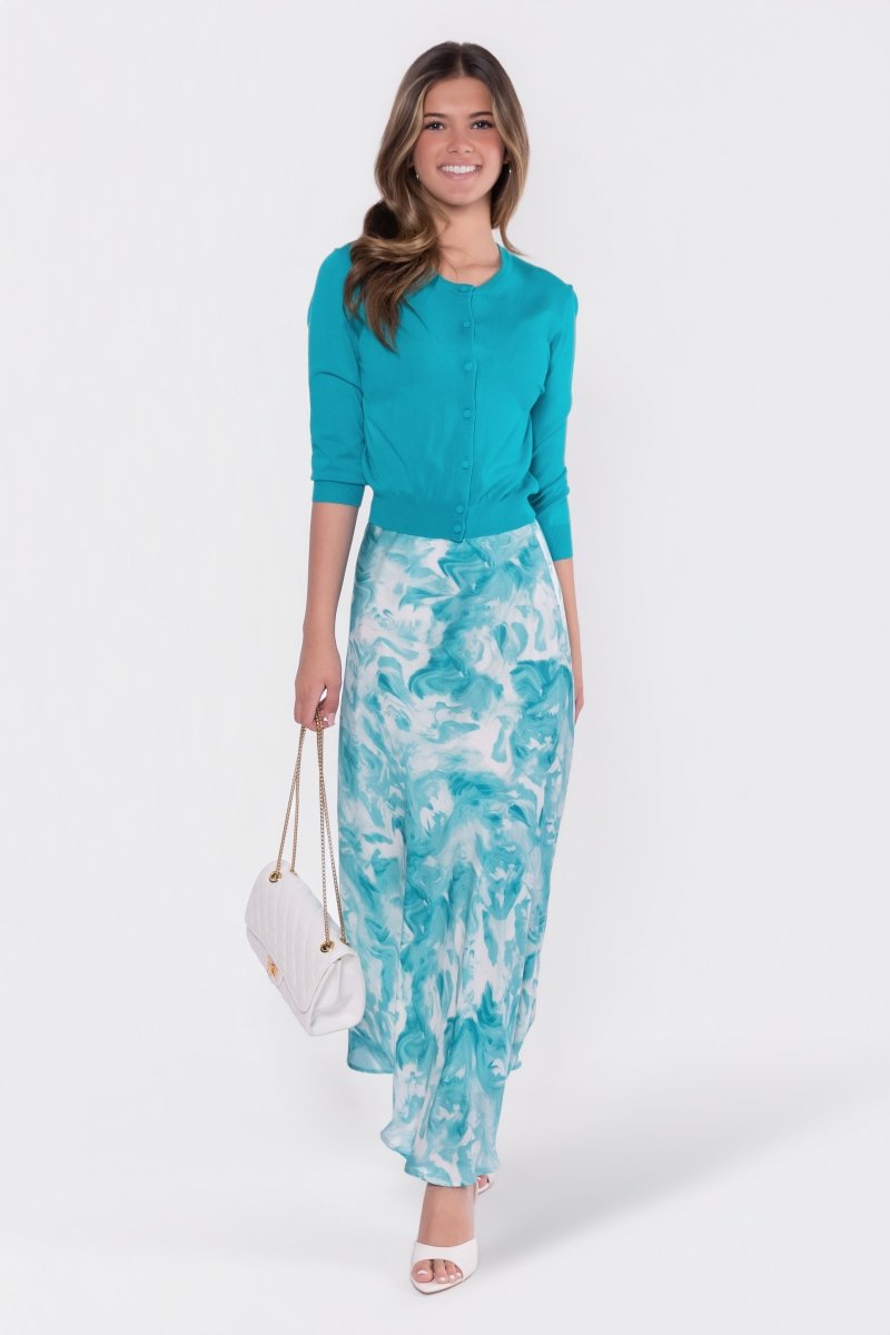 Lisa Skirt (Teal Green Pattern)
