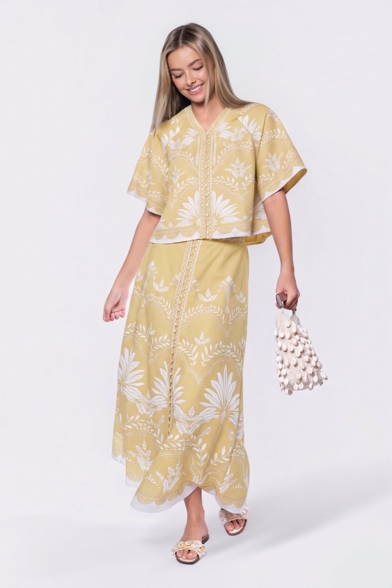 Lottie Skirt (Yellow White)