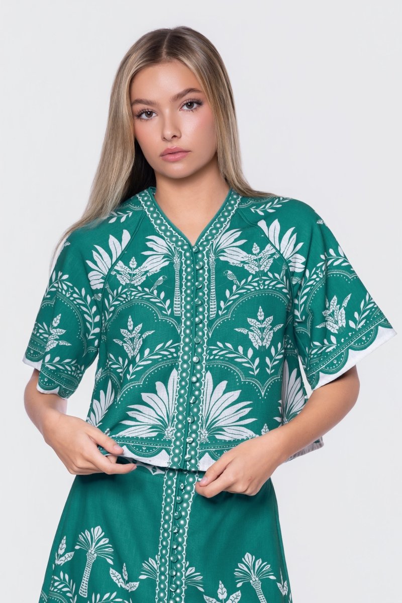 Lottie Top (Green White)