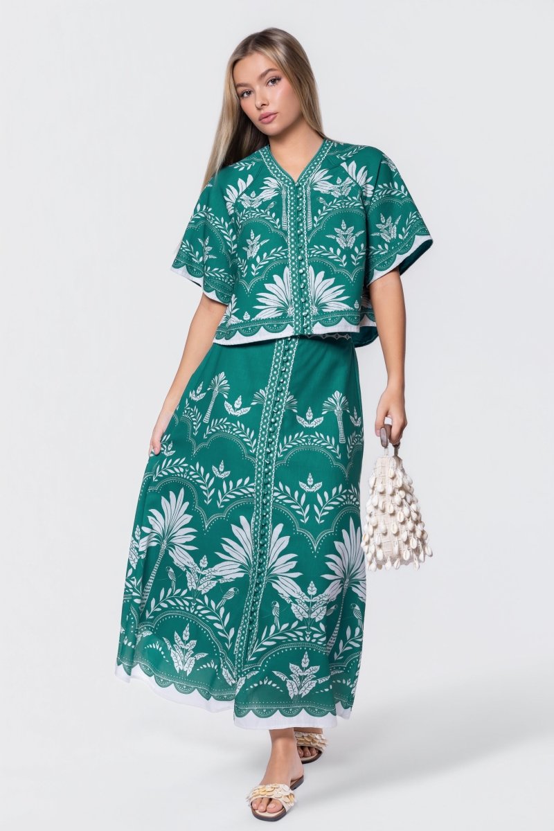 Lottie Top (Green White)
