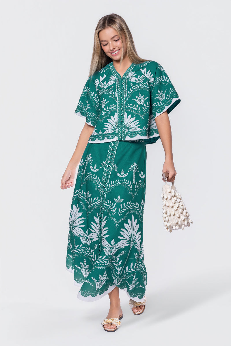 Lottie Top (Green White)