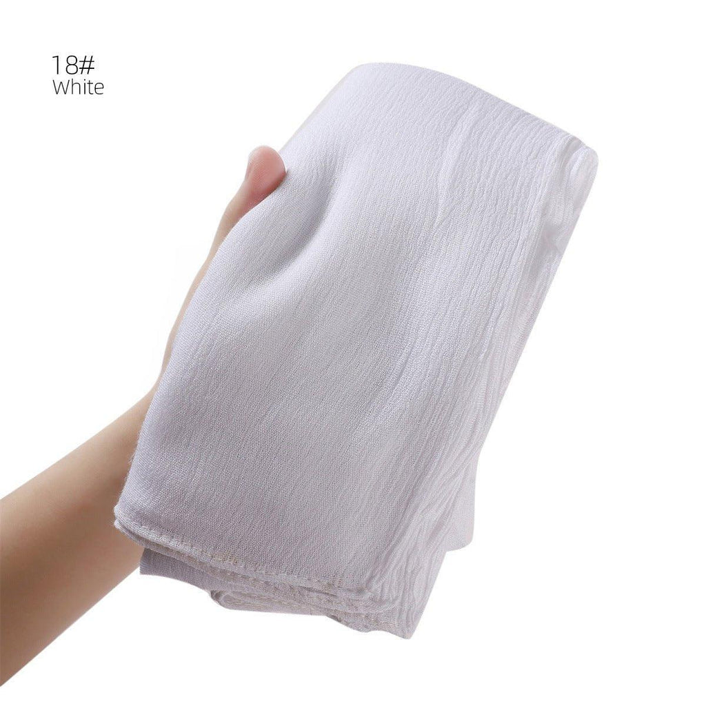 MH056 Simple Pleated Rayon Hijab