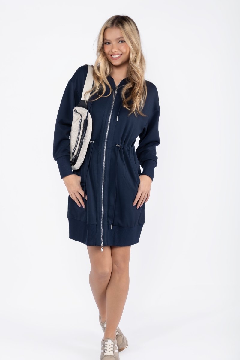 Mina Dress 37" (Navy)