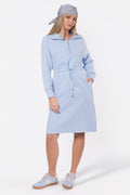 Mina Half Zip Dress 42" (Baby Blue)