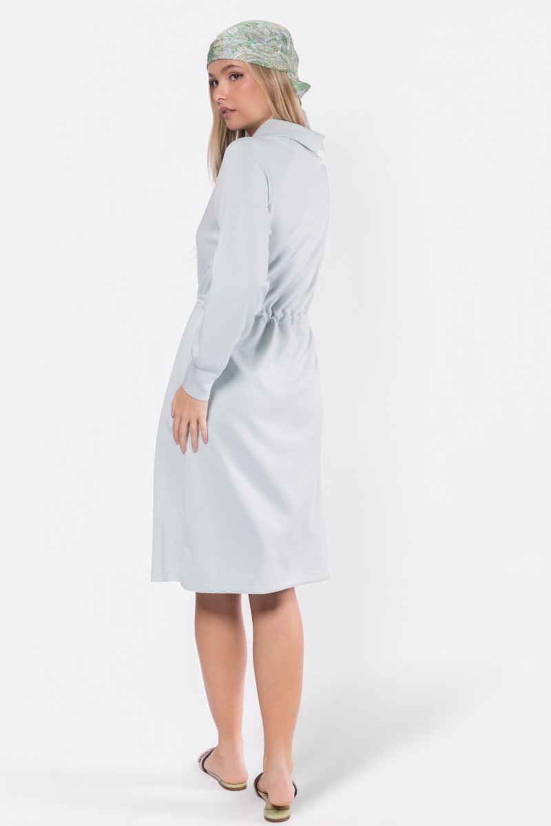 Mina Half Zip Dress 42" (Mint)