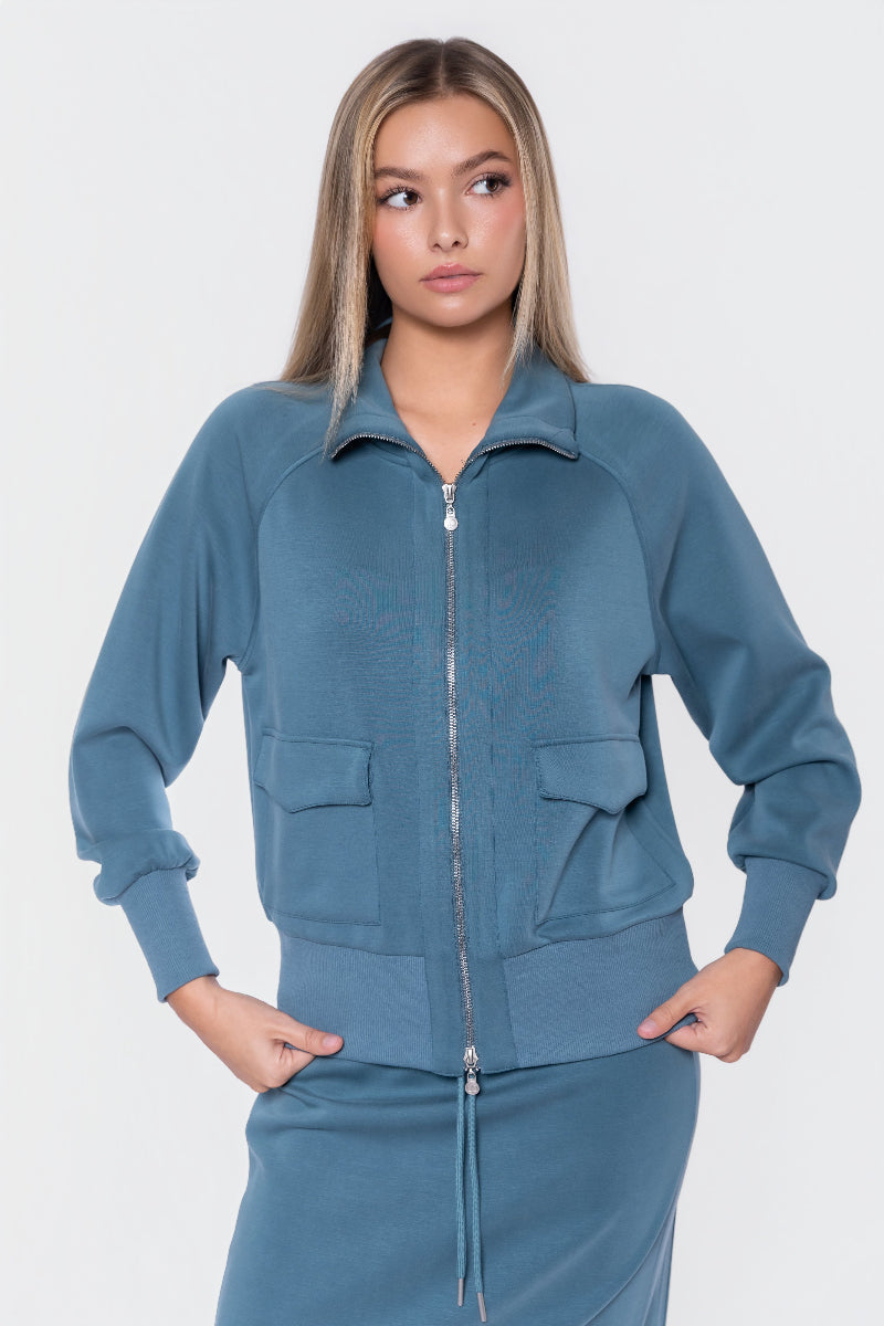 Mina Zip Up Jacket (Sage)