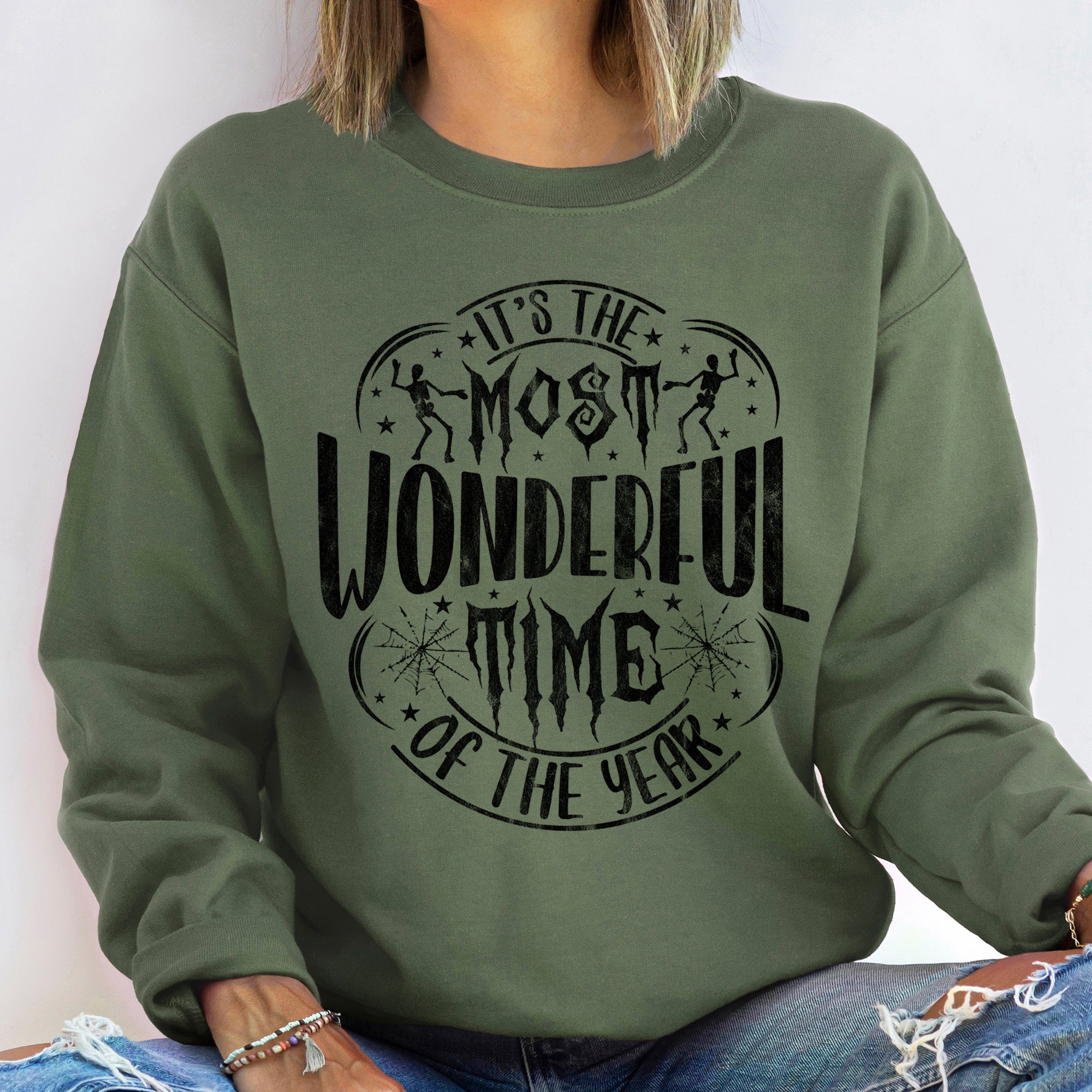 Most Wonderful Time Halloween Festive Edition Premium Cozy Classic Autumn Comfort Sweatshirt