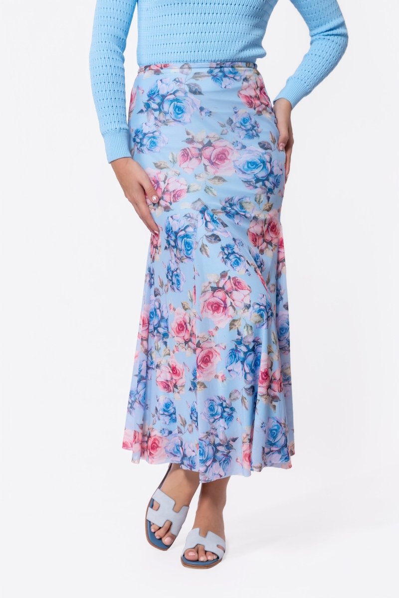 Natalia Skirt (Blue Flower)