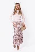 Natalia Skirt (Brown Flower)
