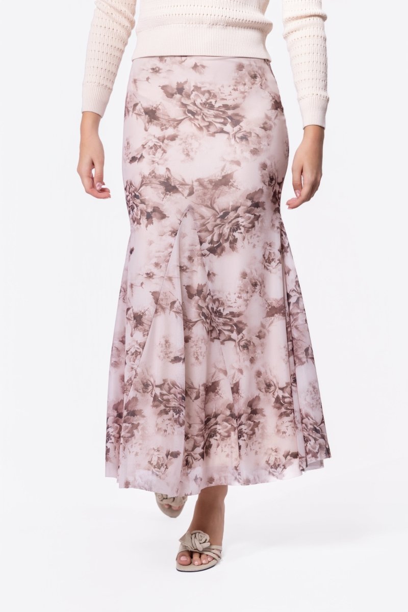 Natalia Skirt (Brown Flower)
