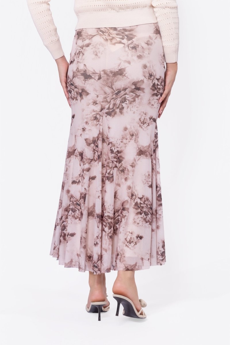 Natalia Skirt (Brown Flower)