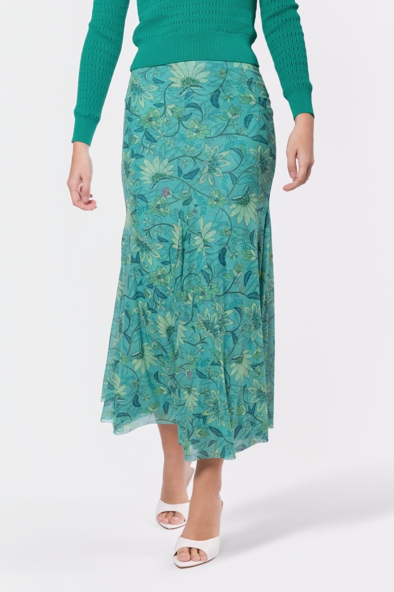 Natalia Skirt (Green Pattern)