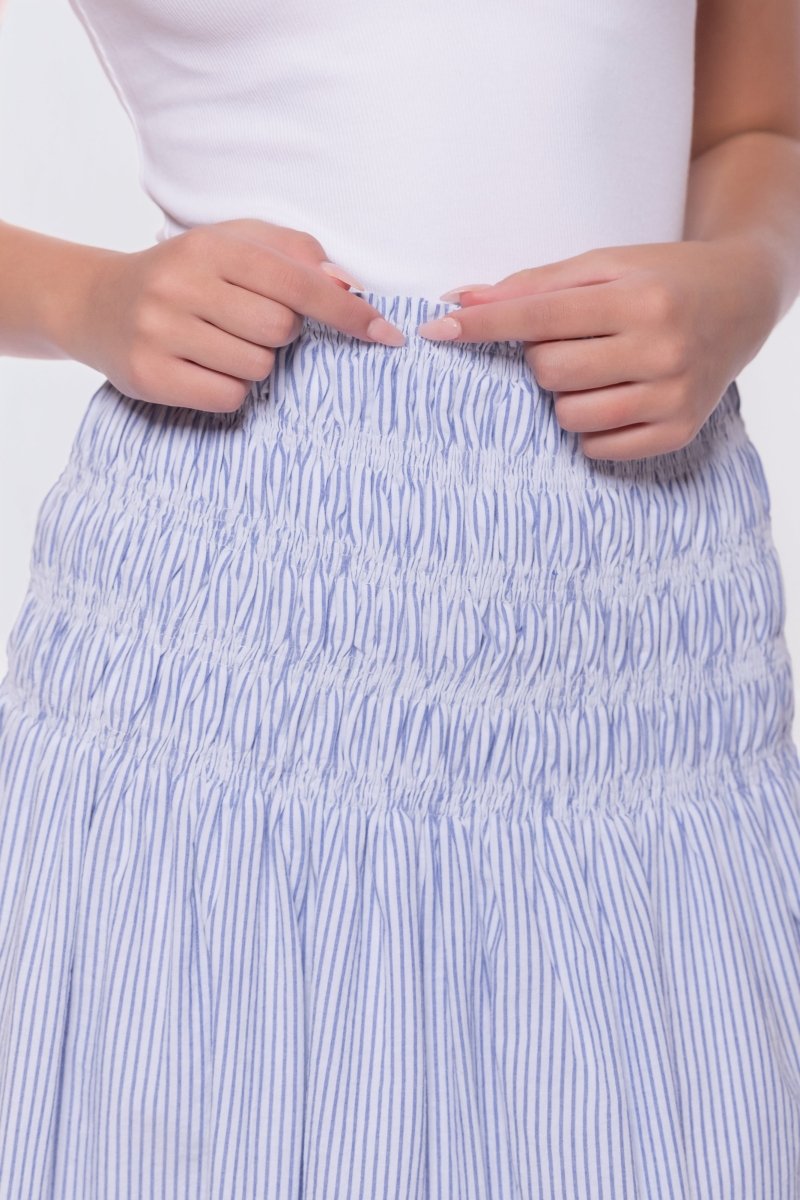 Noelle Skirt (Blue Stripe)