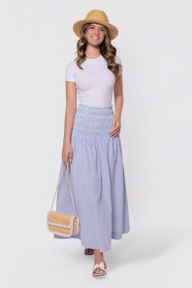 Noelle Skirt (Blue Stripe)