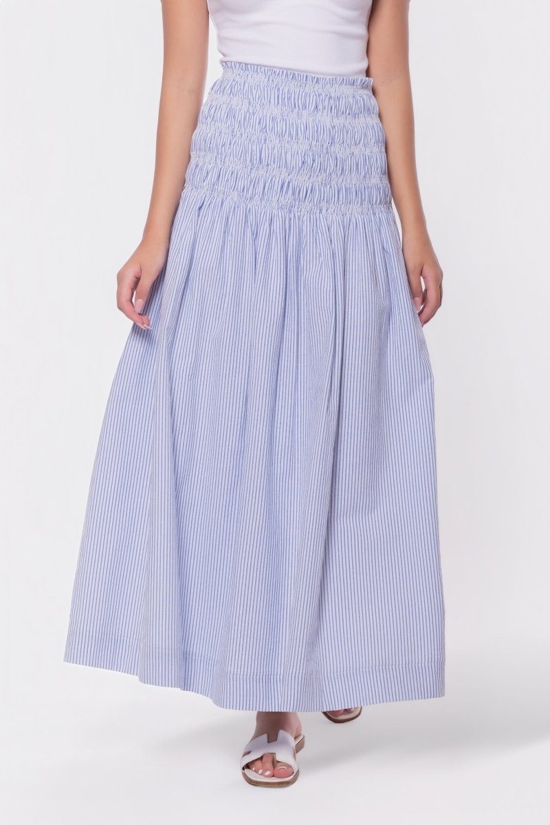 Noelle Skirt (Blue Stripe)