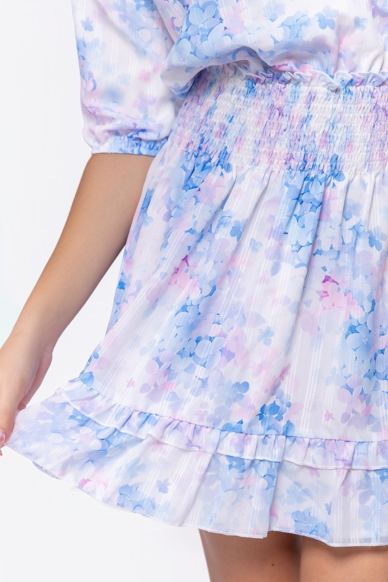 Olivia Dress 36" (Blue Flower)