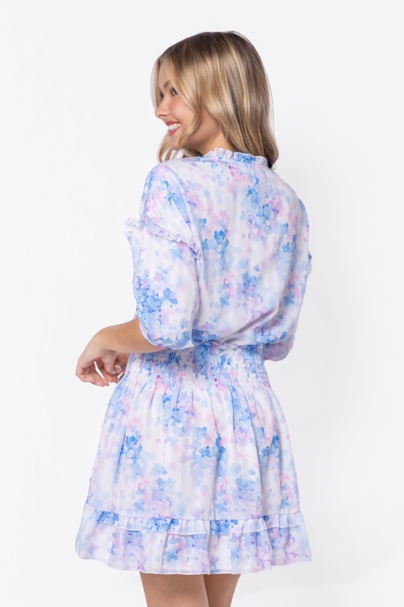 Olivia Dress 36" (Blue Flower)