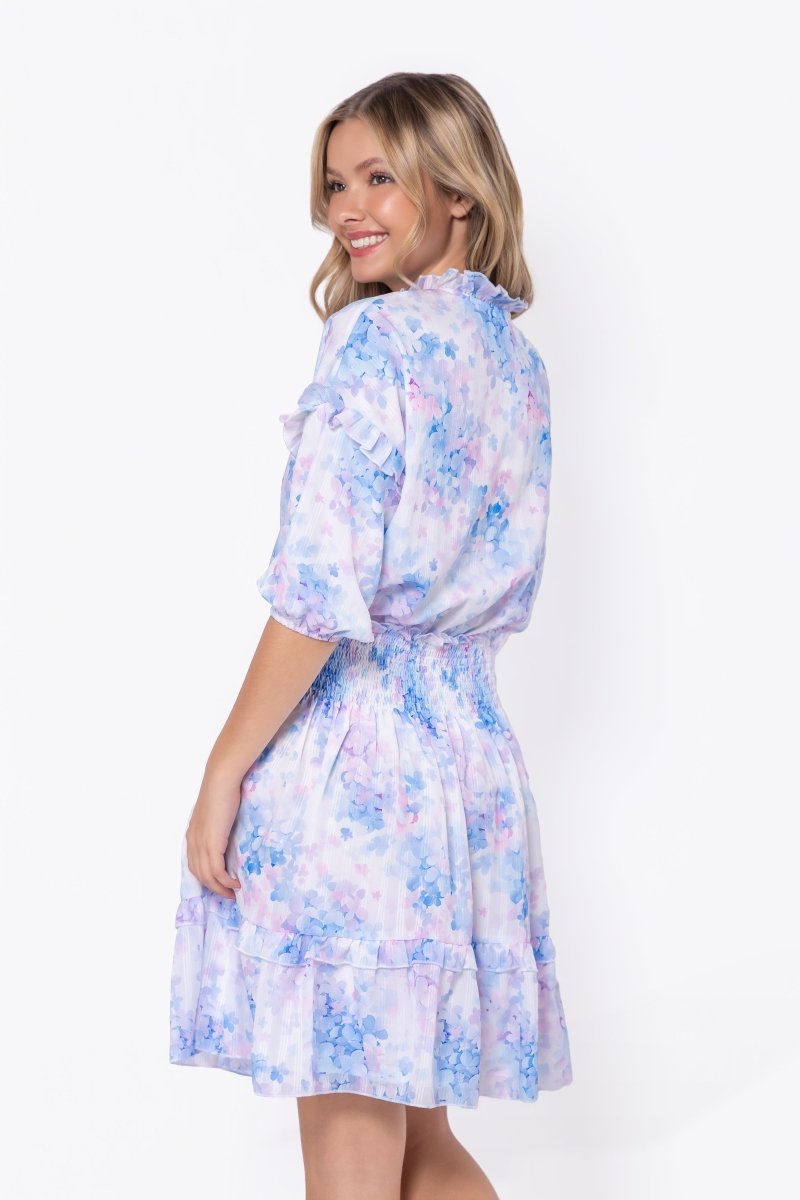 Olivia Dress 39" (Blue Flower)