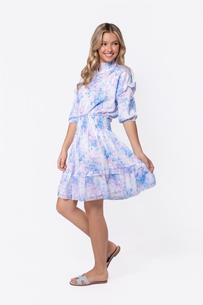 Olivia Dress 39" (Blue Flower)