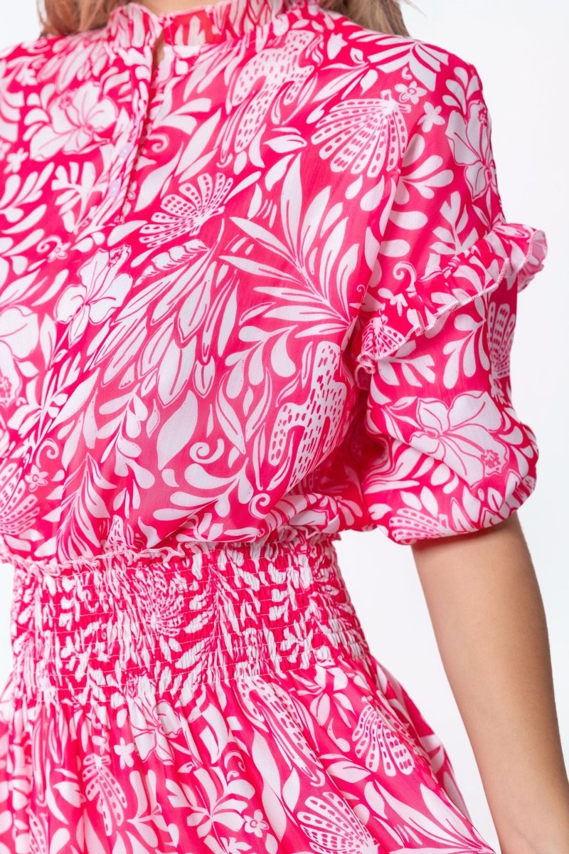 Olivia Dress 39" (Raspberry Pattern)
