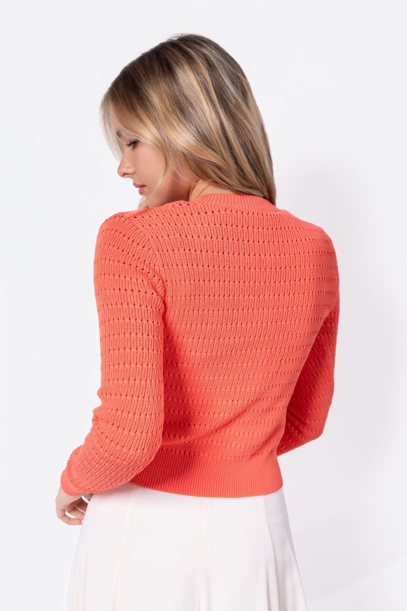 Paige Top (Bright Coral Pink)
