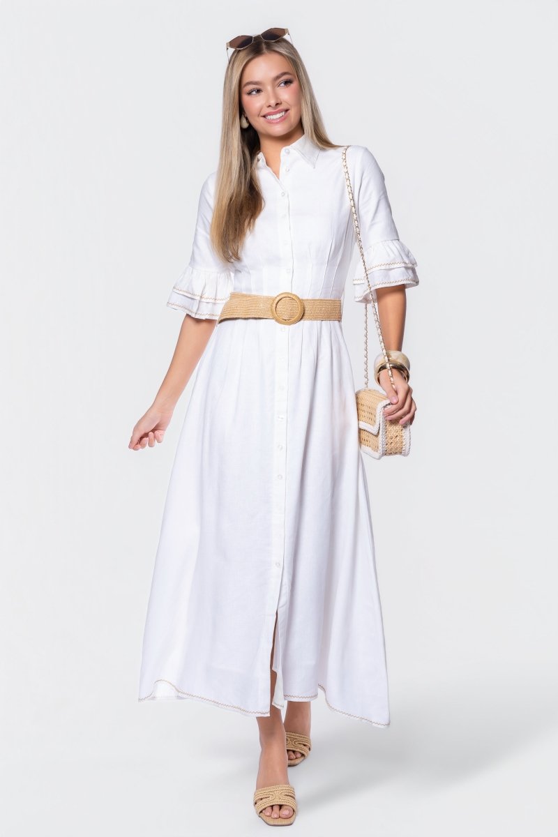Penelope Dress (White Ground)