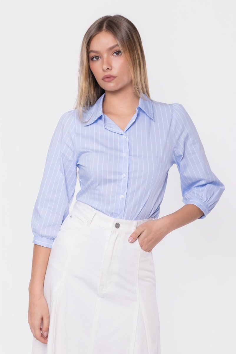 Pia Top (Blue Stripe)