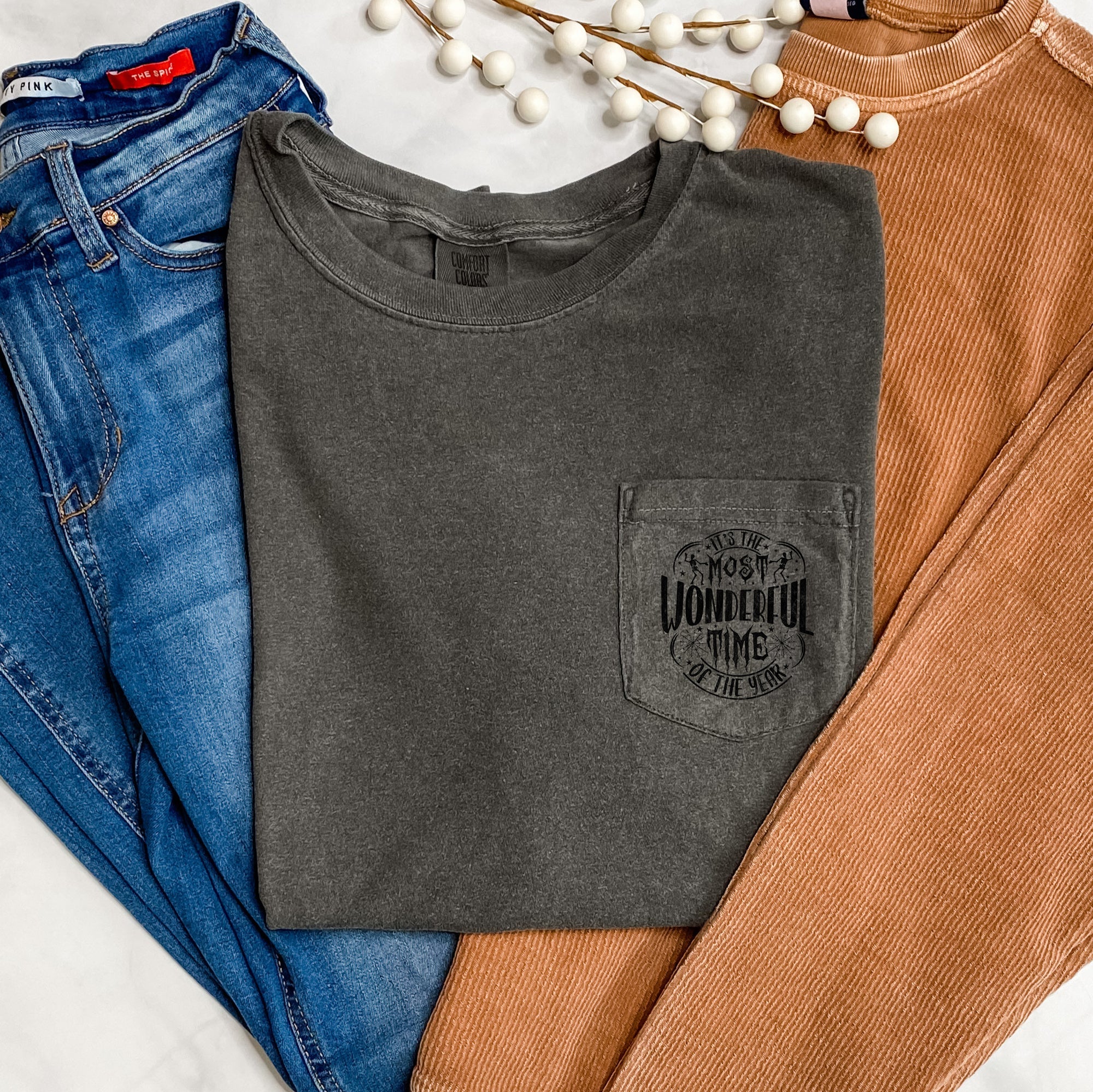 It's The Most Wonderful Time Halloween Pocket Exclusive Limited Edition Comfort Colors Tee