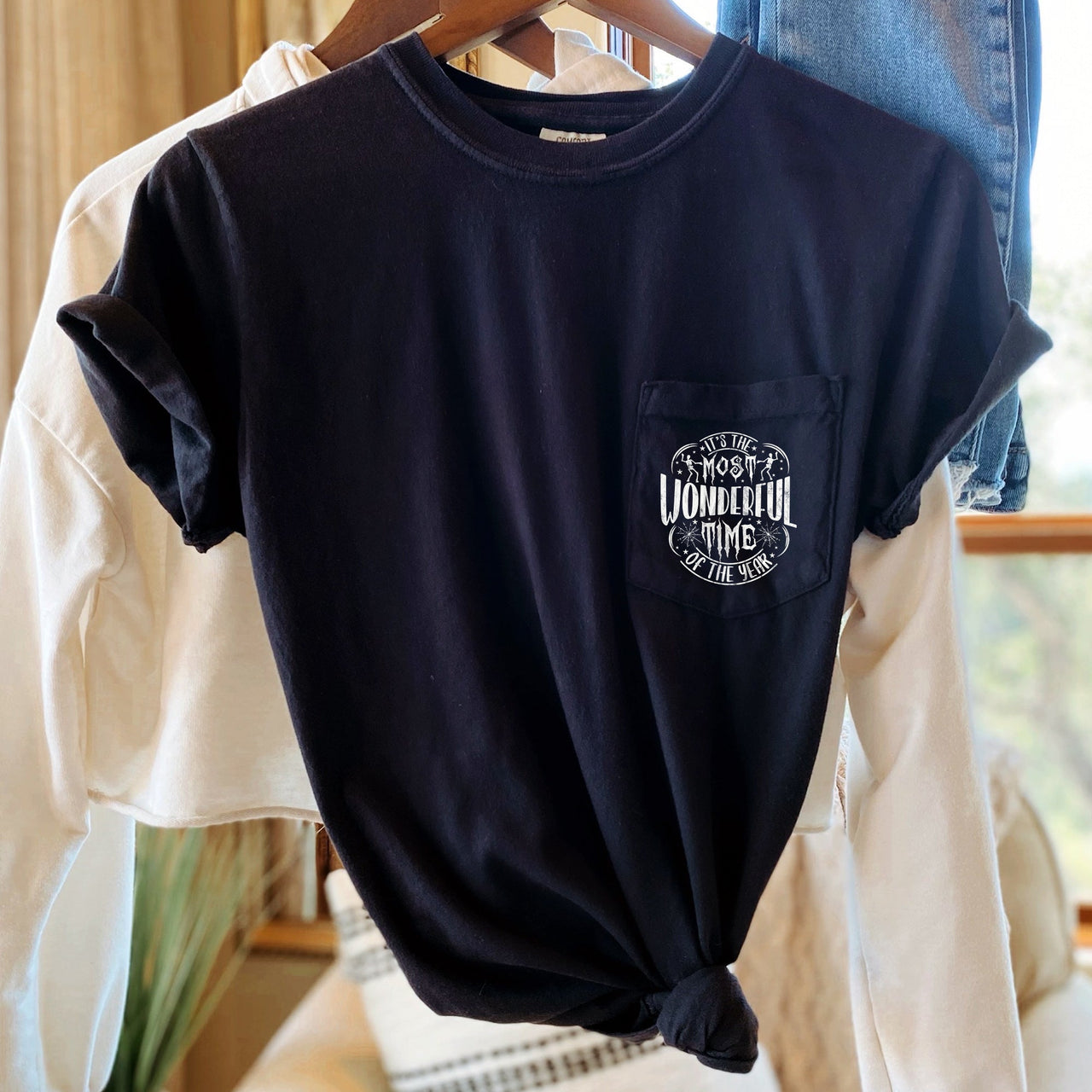 It's The Most Wonderful Time Halloween Pocket Edition Deluxe Limited Run Comfort Colors Tee