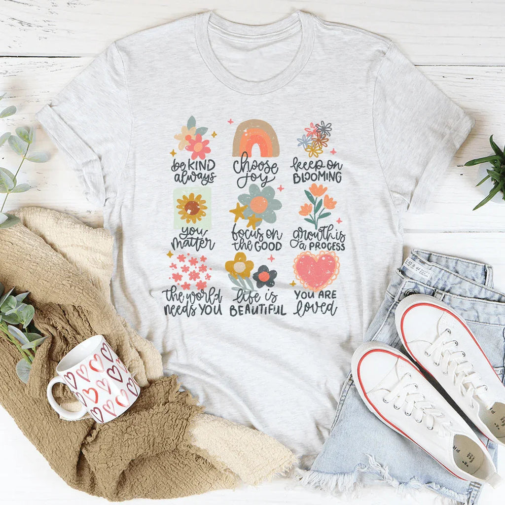 Positive Doodles Distressed Effect Tee